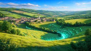 Illustration de la redécouverte d'un gisement de thorium dans l'Aveyron. Image réalisée par IA.
