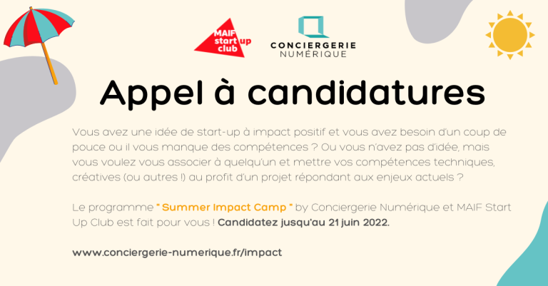 Appel à candidatures pour le programme “Summer Impact Camp”