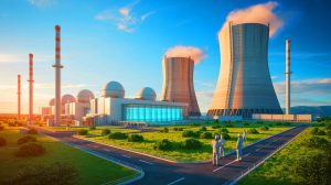 Illustration de la centrale nucléaire de Qinshan, un exemple de l'innovation chinoise en réacteurs à neutrons rapides.