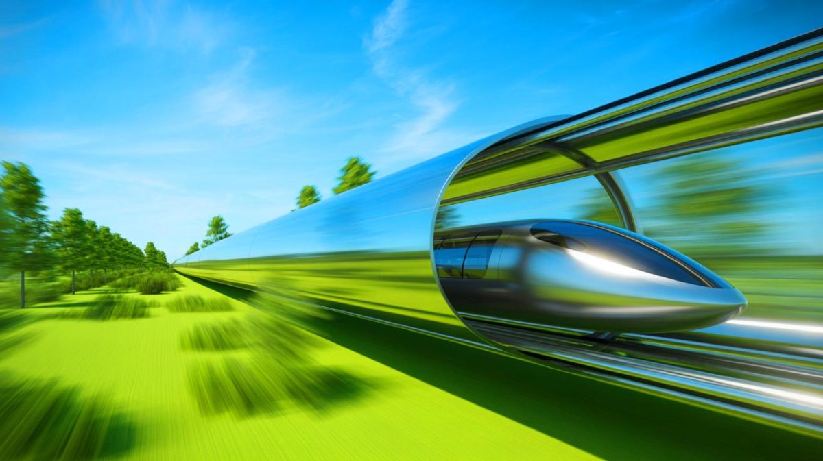 Attention, record pulvérisé : l’Hyperloop néerlandais devient le train le plus rapide d’Europe avec 1 200 km/h ! Illustration de la capsule de Hardt Hyperloop atteignant un record de vitesse lors d'un test aux Pays-Bas.