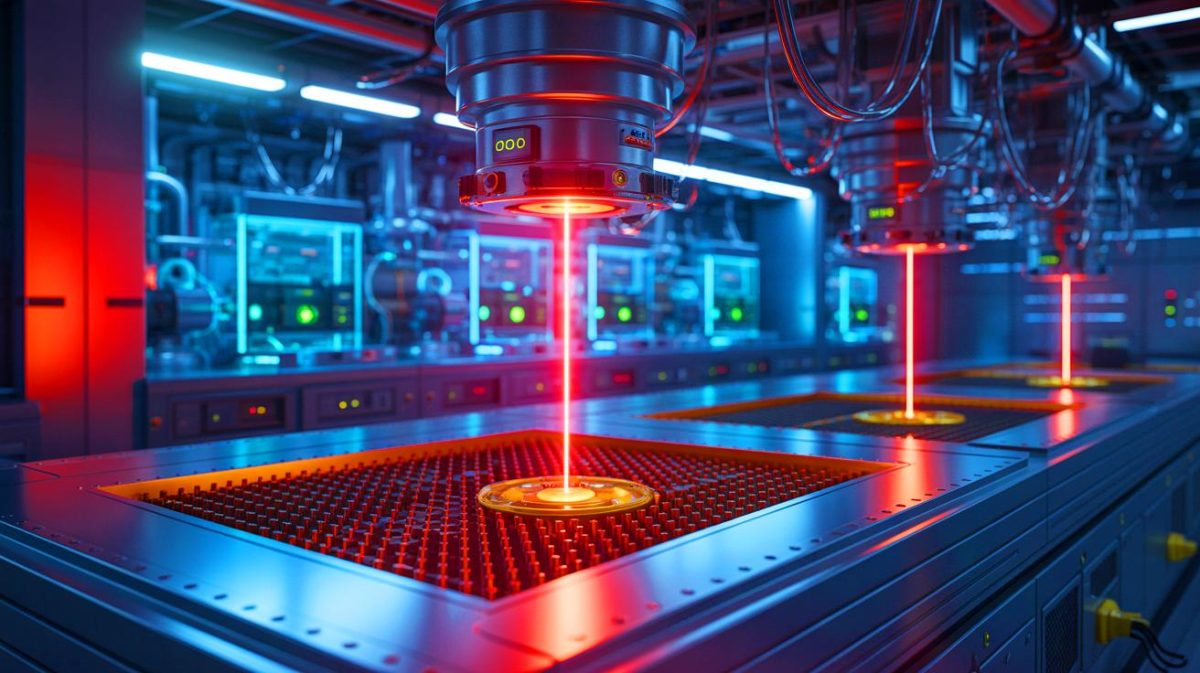 « Ils savaient depuis 6 mois » : la dépendance nucléaire qui détruit l’autonomie énergétique française Illustration de la technologie laser de Global Laser Enrichment pour l'enrichissement d'uranium.