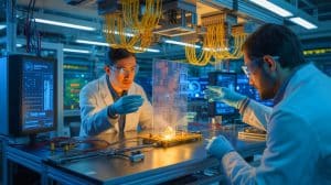 Les scientifiques résolvent le besoin de froid extrême : « 147 milliards € d’économie pour l’informatique quantique » Illustration de la découverte d'un polymère révolutionnaire permettant des qubits à température ambiante.