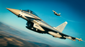 Illustration of 20 new Eurofighters ordered by Germany to enhance its air defense capabilities.
