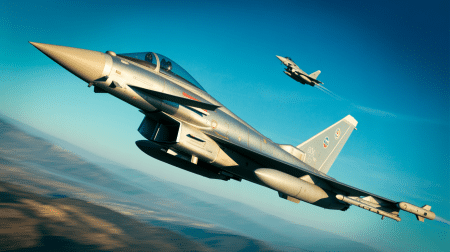 « C’est une course à l’armement » : l’Allemagne renforce sa flotte avec 20 Eurofighters (et ce n’est que le début) Illustration of 20 new Eurofighters ordered by Germany to enhance its air defense capabilities.