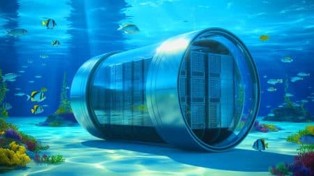 « Ils ont tout copié » : Cette capsule chinoise de 1 433 tonnes menace votre sécurité (et elle est déjà là) Illustration de la capsule de données sous-marine de 1 433 tonnes lancée par la Chine au large de Hainan.