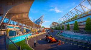 Madrid choisit le savoir-faire français pour son circuit F1 : un projet ambitieux pour 110 000 spectateurs Illustration de la construction du circuit urbain Madring à Madrid par Eiffage, intégrant des infrastructures modernes et durables.