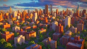 Illustration de la modélisation 3D des bâtiments par GlobalBuildingAtlas.